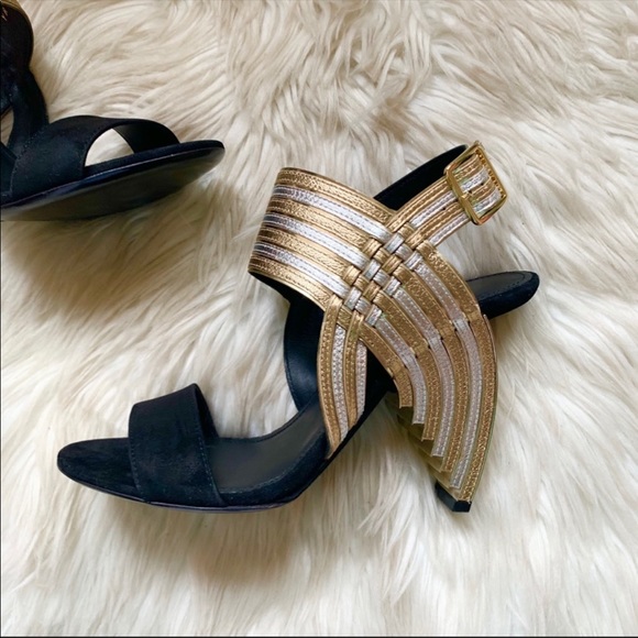 New! SALVATORE FERRAGAMO Lenny Mirror Sandals - Picture 10 of 16